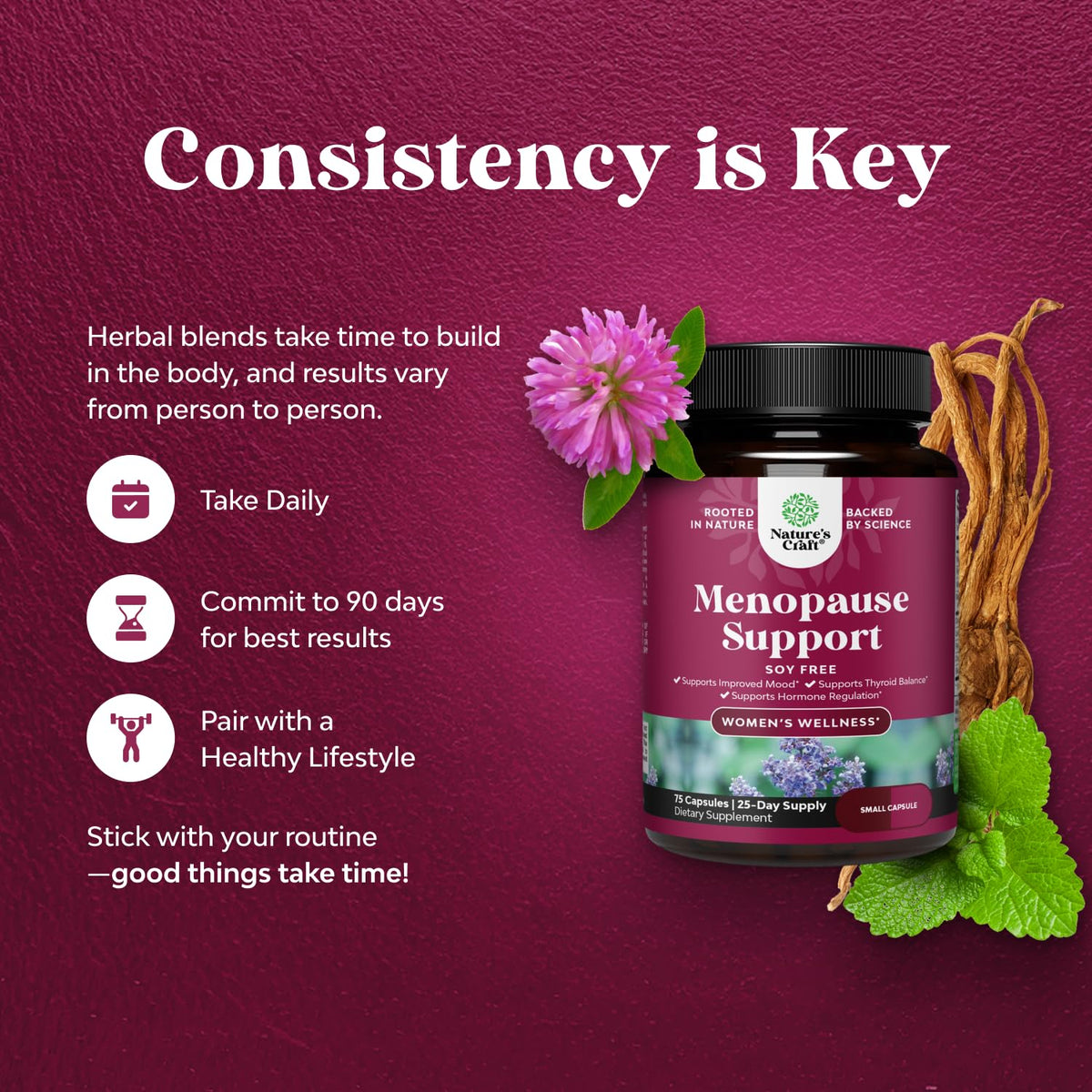 Natures Craft Complément Alimentaire Femme 75 Capsules vue arrière