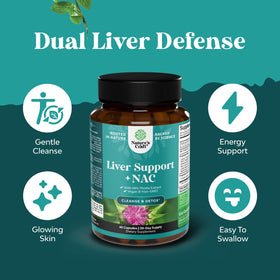 Natures Craft Complément Alimentaire Hépatique NAC 60 Capsules avec étiquette