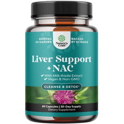 Natures Craft Complément Alimentaire Hépatique NAC 60 Capsules vue de face