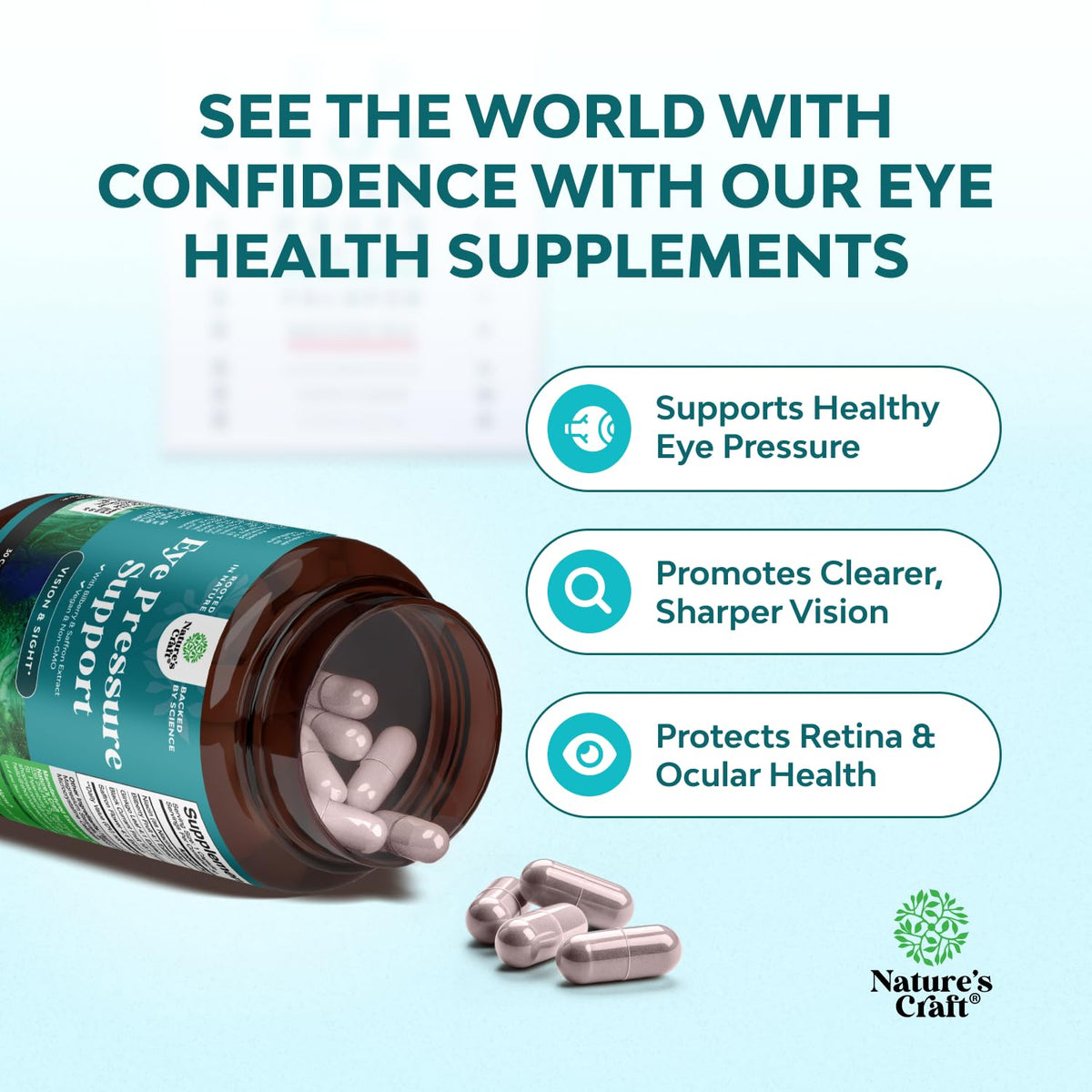 Natures Craft Complément Alimentaire Œil 30 Capsules - ingrédients clés