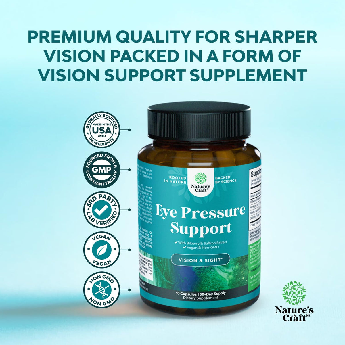 Natures Craft Complément Alimentaire Œil 30 Capsules - vue d'ensemble de l'emballage