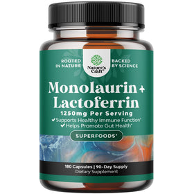Natures Craft complément alimentaire lactoferrine et monolaurine 250mg, vue de face