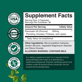 Natures Craft Complément Alimentaire Multi-Enzymes 60 Capsules sur une table