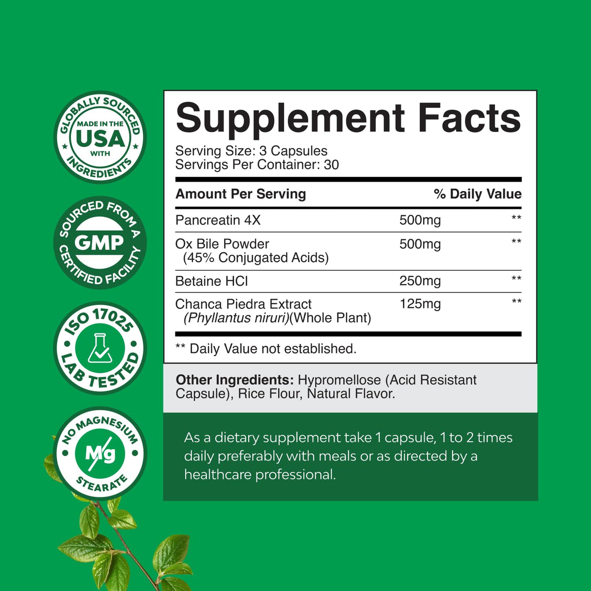 Natures Craft Complément Alimentaire Multi-Enzymes avec d'autres produits de santé