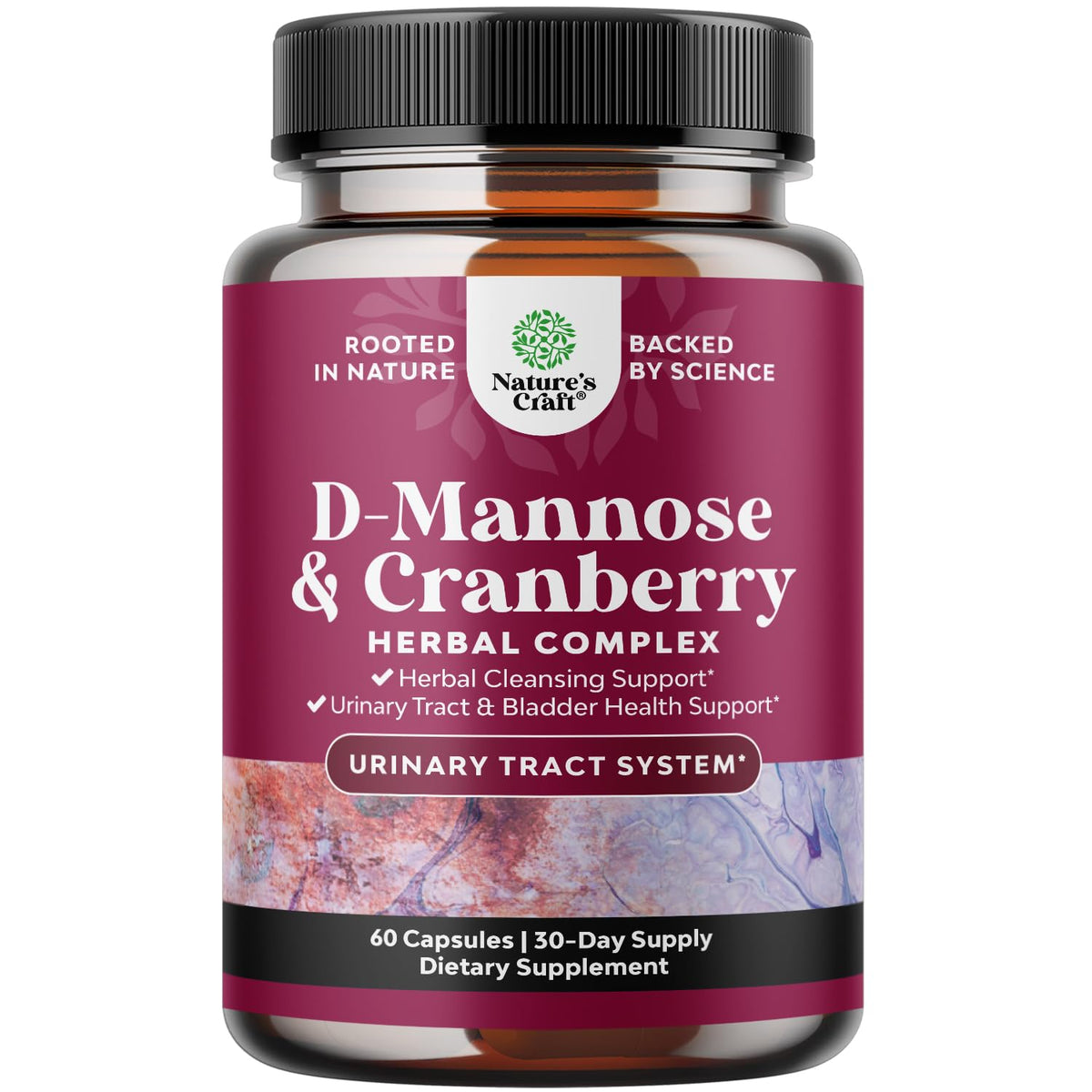 Natures Craft Complément D Mannose 1000mg 60 capsules avant