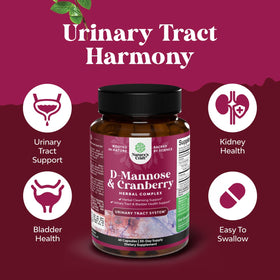 Natures Craft Complément D Mannose 1000mg côté de l'emballage