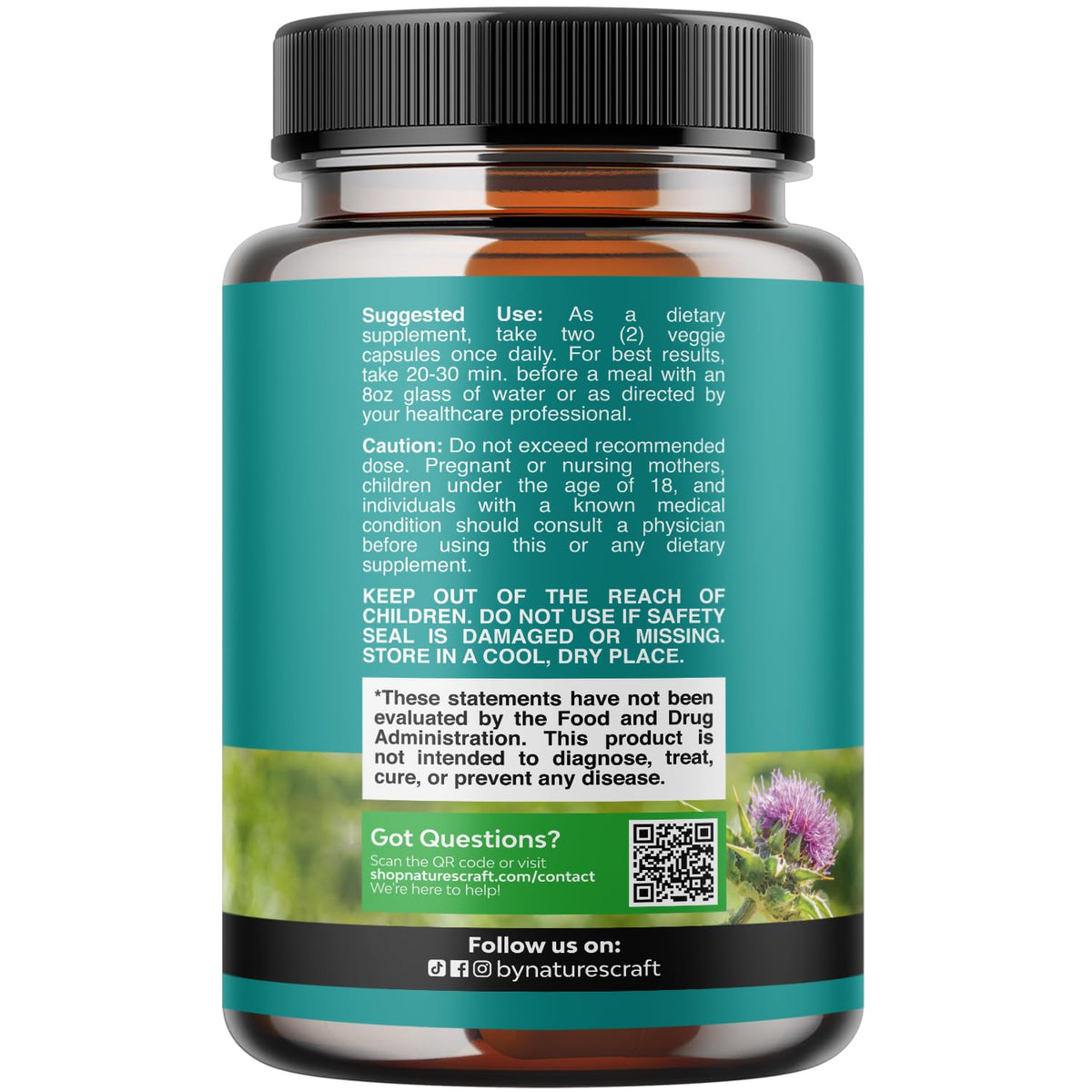 Natures Craft Compléments Alimentaires pour le Foie 120 Capsules en boîte