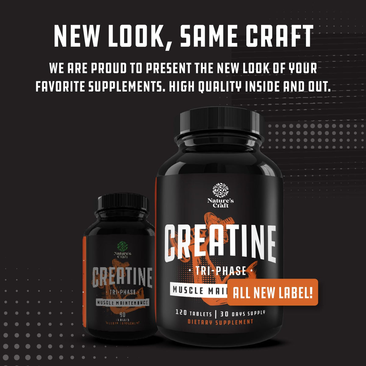 Natures Craft créatine 5g 120 comprimés en main