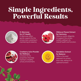 Natures Craft D-Mannose Cranberry capsules sur fond blanc