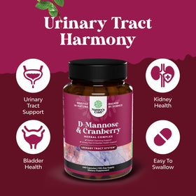 Natures Craft D-Mannose Cranberry étiquette avec ingrédients
