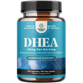 Natures Craft DHEA 50mg capsules front view