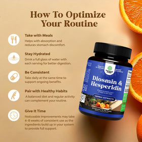 Natures Craft Diosmine Hespéridine 1000mg capsules sur une table