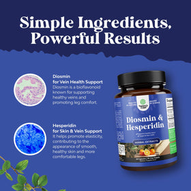 Natures Craft Diosmine Hespéridine 1000mg flacon ouvert