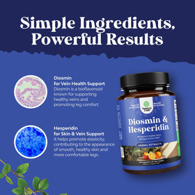 Natures Craft Diosmine Hesperidine 1000mg, format de 120 capsules