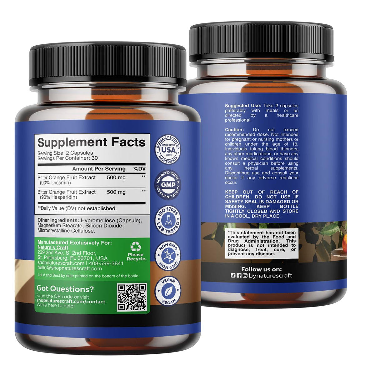 Natures Craft Diosmine Hespéridine 1000mg produit en mode de vie actif