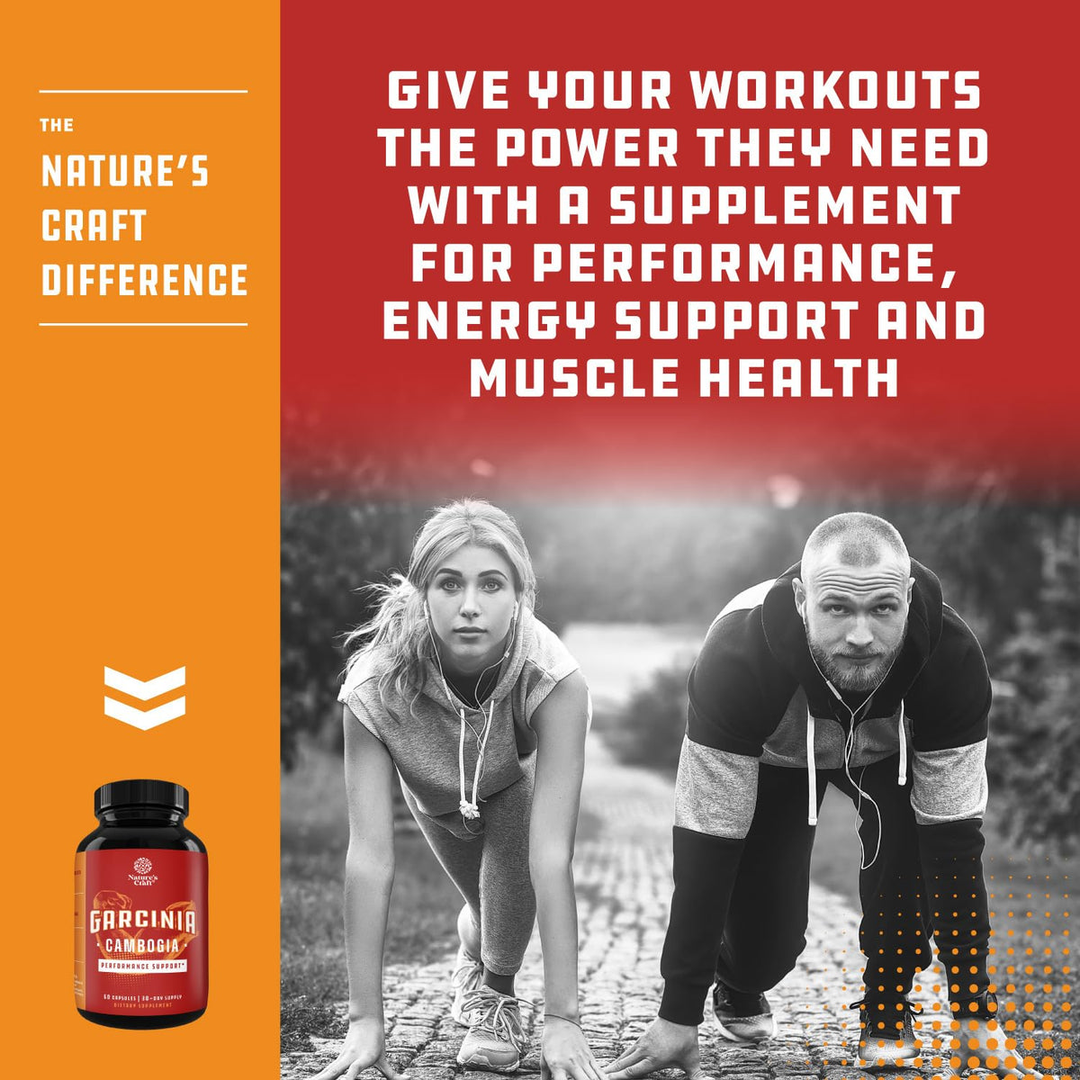 Natures Craft Garcinia Cambogia capsules sur une surface en bois