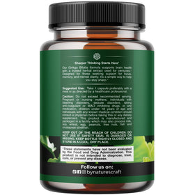 Natures Craft Ginkgo Biloba Capsules 120mg 60 Ct, ingredients list