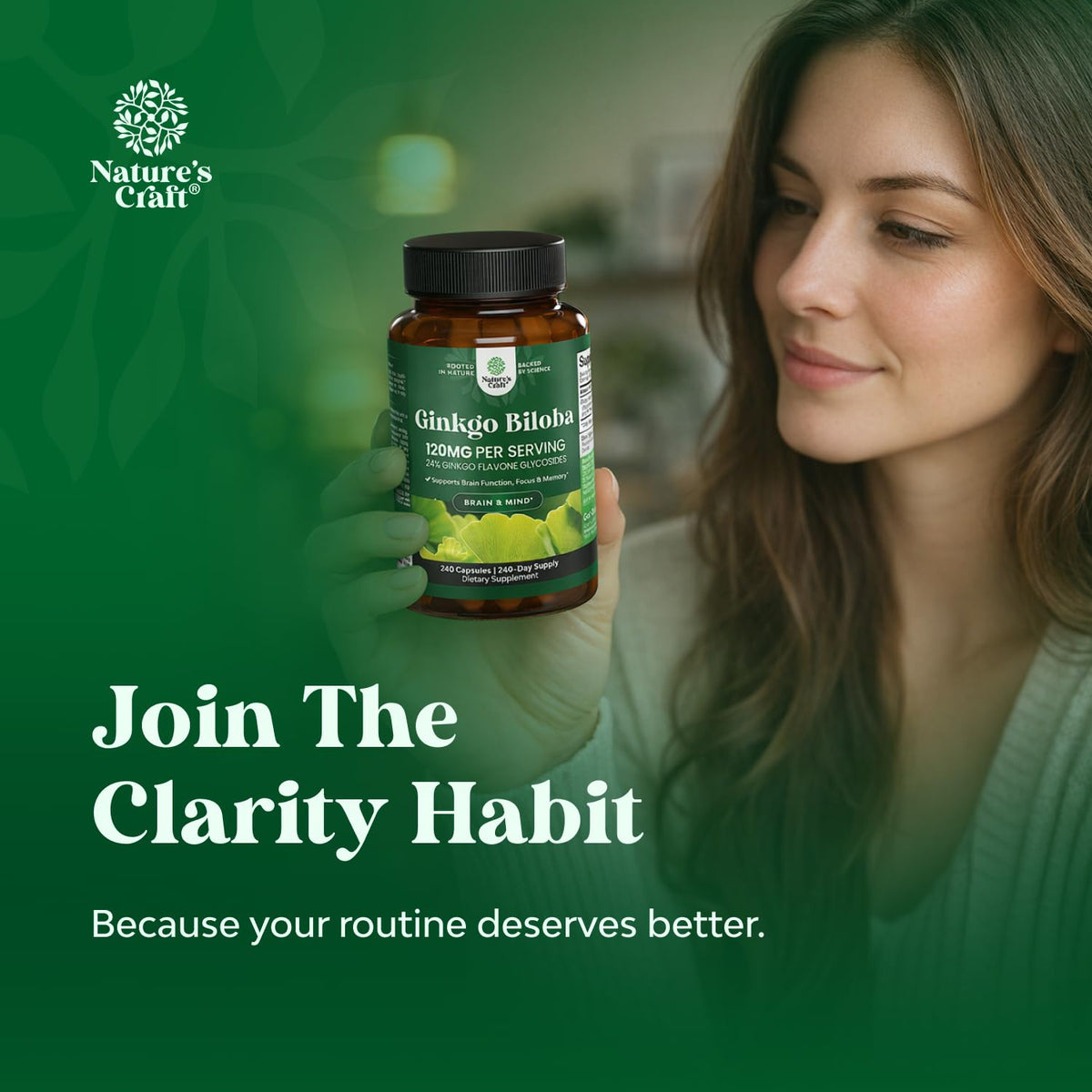 Natures Craft Ginkgo Biloba Capsules 120mg lifestyle usage