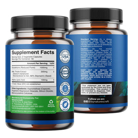 Natures Craft Glutathion 1000mg flacon avec lumière naturelle