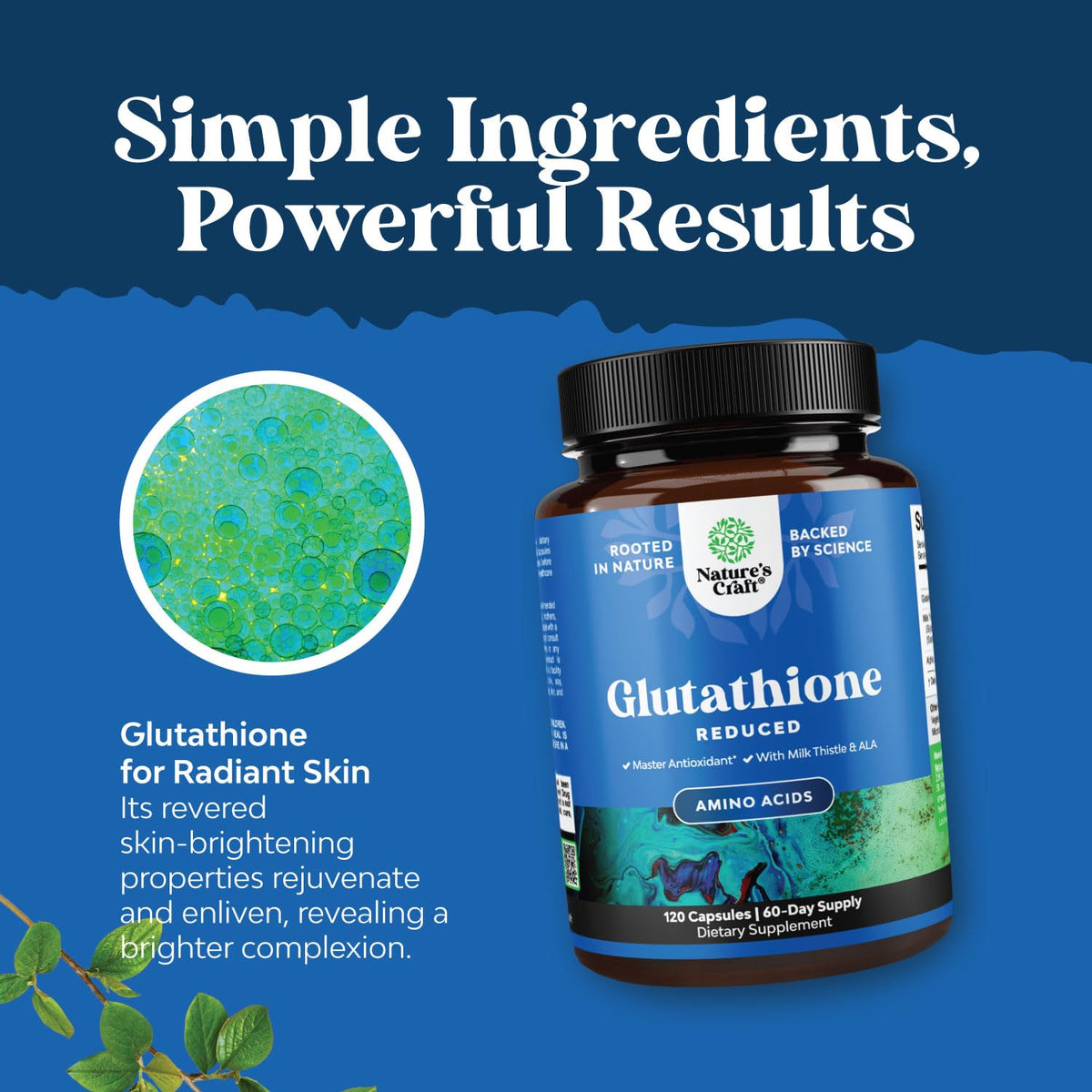 Natures Craft Glutathion 1000mg prise de capsules