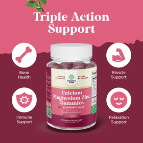 Natures Craft Gummies Calcium Magnésium Zinc sur une table