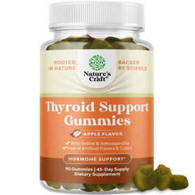 Natures Craft Gummies de Soutien Thyroïdien vue de face avec emballage