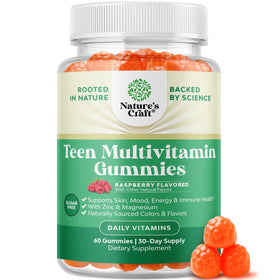 Natures Craft gummies multivitamines pour adolescents, pot de 60 gummies