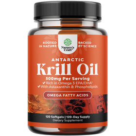Natures Craft Huile de Krill 120 capsules, vue de face