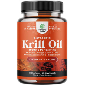 Natures Craft Huile de Krill Antarctique 2000mg capsule vue avant