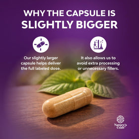 Natures Craft Kava Kava Capsules 1000mg arrière du flacon