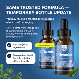 Natures Craft L Theanine liquide 200mg 60ml étiquette