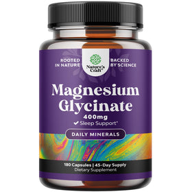 Natures Craft magnésium glycinate 400mg 180 capsules vue de face