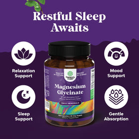 Natures Craft magnésium glycinate 500mg capsules avec étiquette
