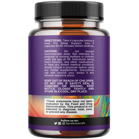 Natures Craft magnésium glycinate 500mg capsules sur une table en bois