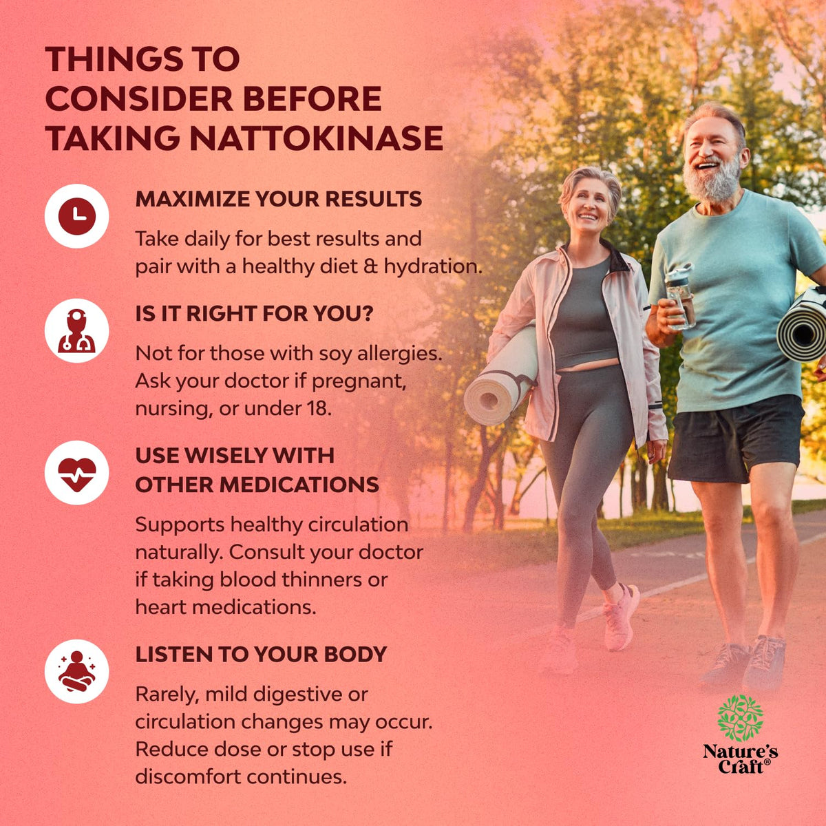 Natures Craft Nattokinase 2000 FU capsules côté