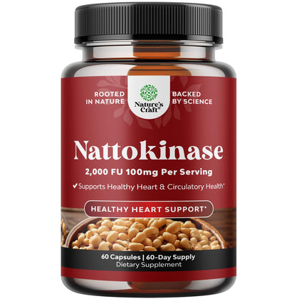 Natures Craft Nattokinase 2000 FU complément alimentaire vue avant