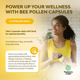 Natures Craft Pollen d'Abeille 180 Capsules arrière
