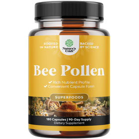 Natures Craft Pollen d'Abeille 180 Capsules vue de face