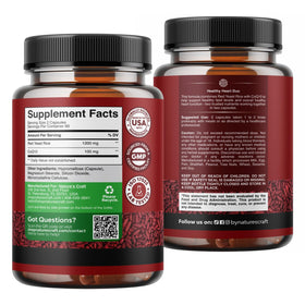 Natures Craft Riz Rouge avec CoQ10 1200mg avec d'autres compléments alimentaires