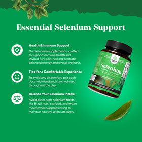 Natures Craft Sélénium 200 mcg capsules vue de dos