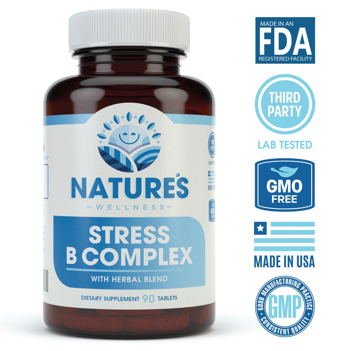 Natures Wellness Complément Alimentaire B Complex 181g vue arrière