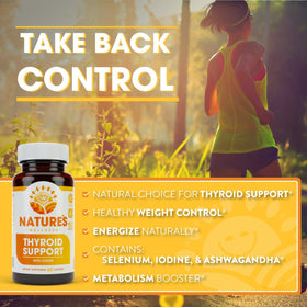Natures Wellness Complément Alimentaire Thyroïdien 82g étiquette avec ingrédients