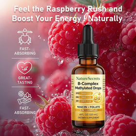 NATURESECRETS Gouttes B-Complex Méthylées avec des ingrédients naturels