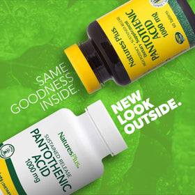 NaturesPlus Acide Pantothénique 1000 mg étiquette avec ingrédients