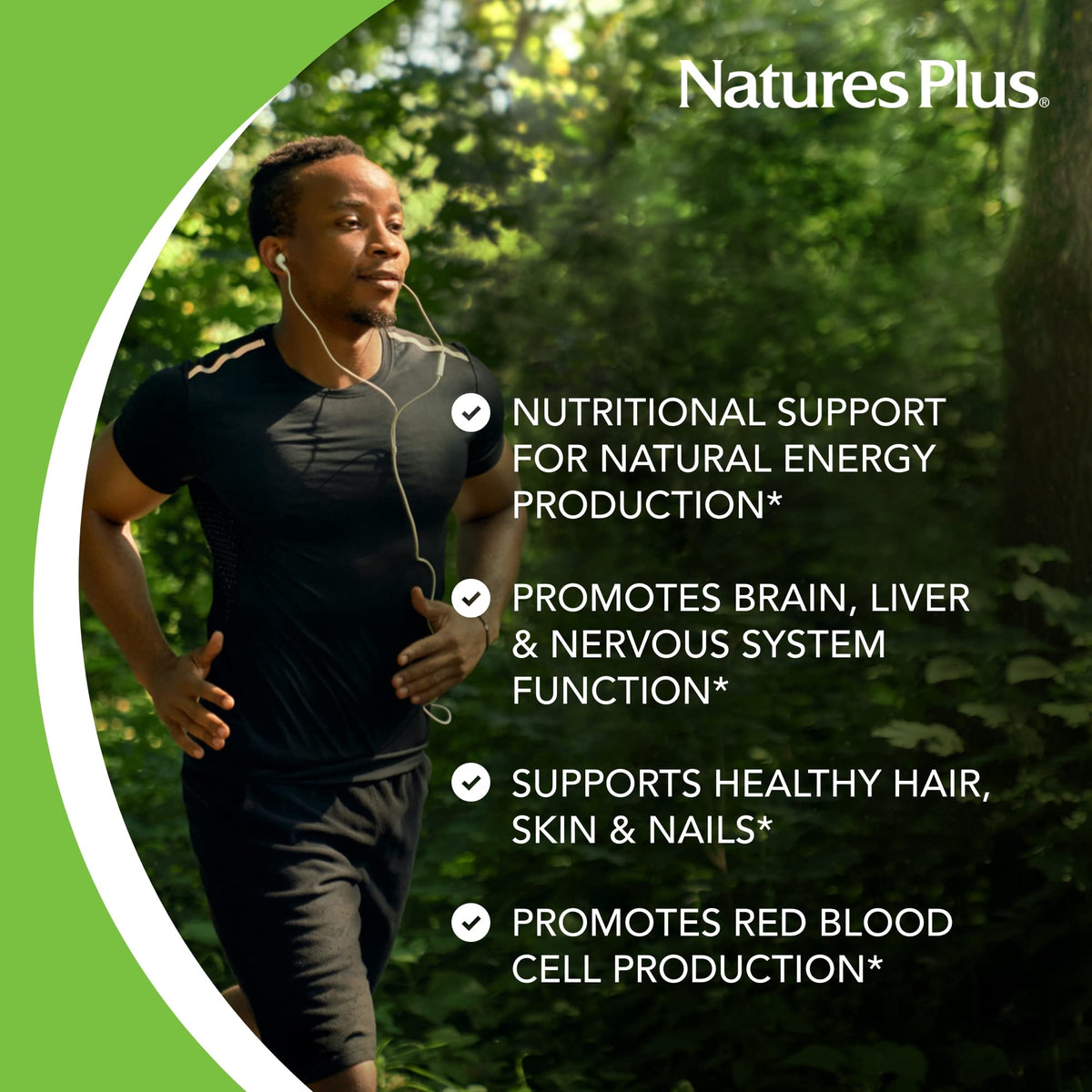 NaturesPlus Acide Pantothénique 1000 mg vue arrière de la bouteille
