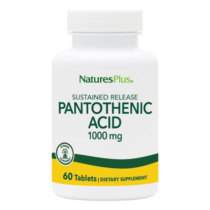 NaturesPlus Acide Pantothénique 1000 mg vue avant de la bouteille