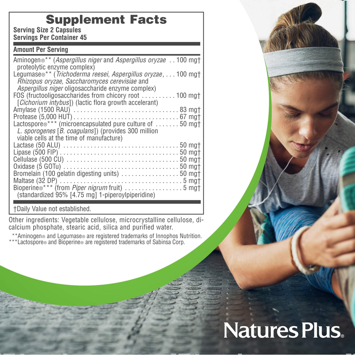 NaturesPlus Acti-Zyme capsules avec une cuillère