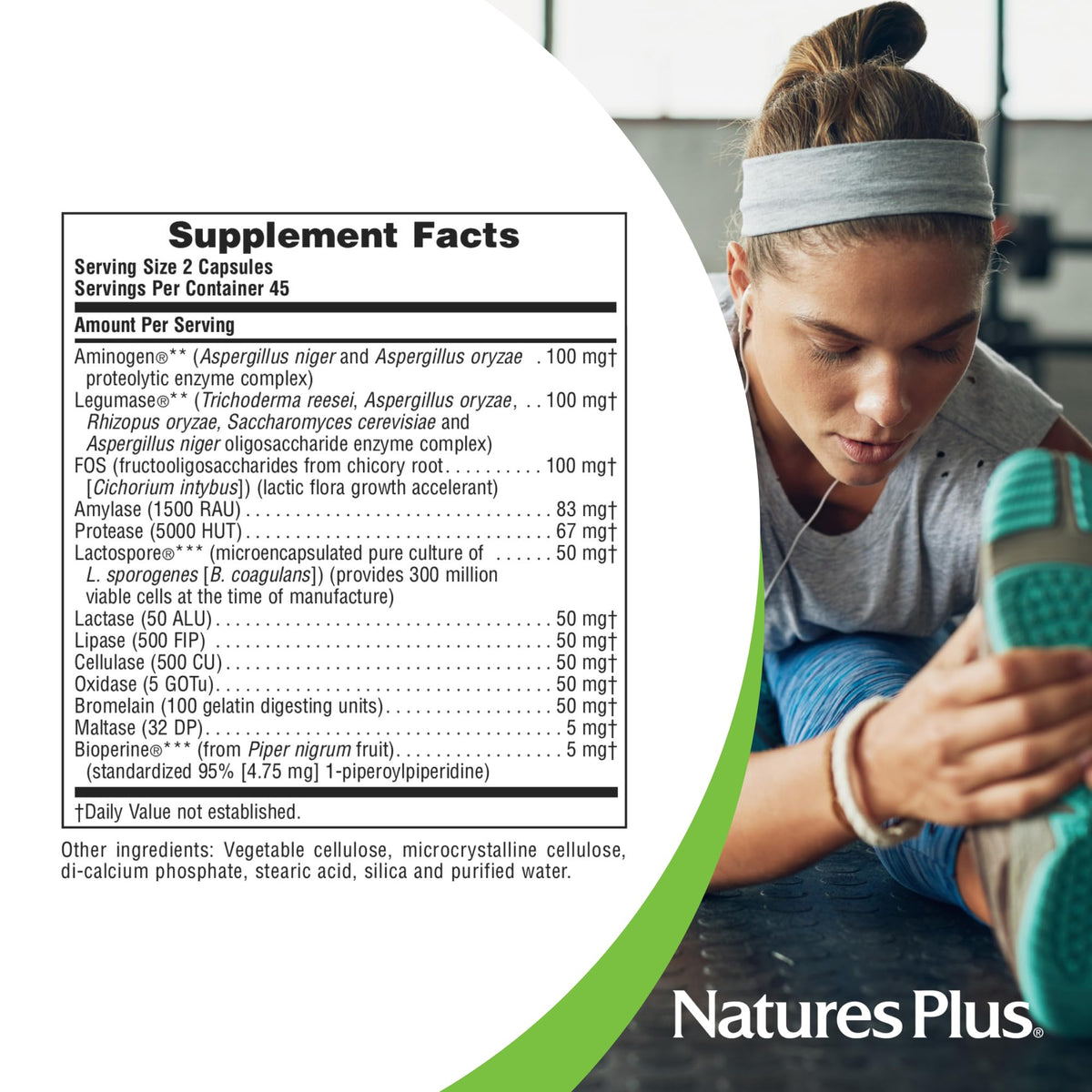 NaturesPlus Acti-Zyme capsules ouvertes