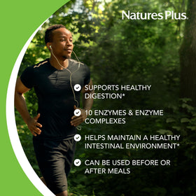 NaturesPlus Acti-Zyme capsules sur fond blanc