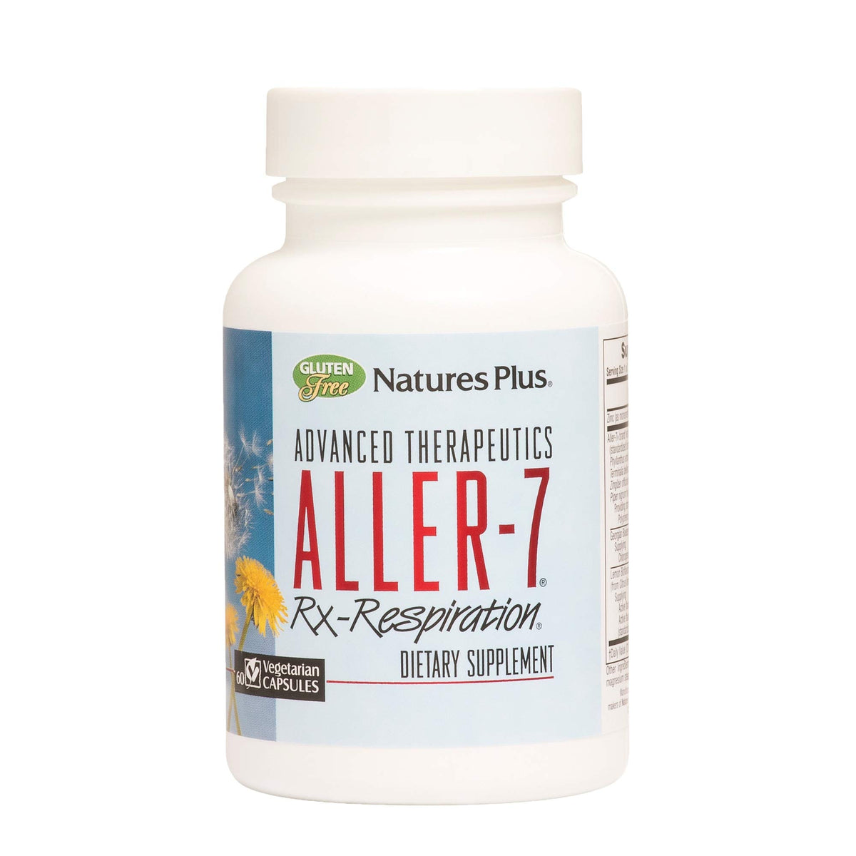 NaturesPlus Aller-7 Rx-Respiration 60 capsules végétariennes vue avant